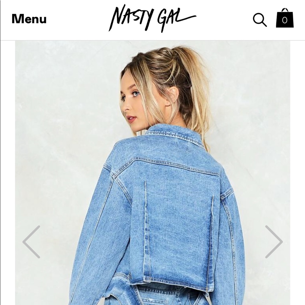 Nasty Gal Cut and Paste denim jacket
